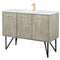 Lexora Lancy 48" W x 20" D Rustic Acacia Bath Vanity Cultured Marble Top with Faucet Set