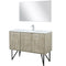 Lexora Lancy 48" W x 20" D Rustic Acacia Bath Vanity Cultured Marble Top with Faucet Set and 43" Mirror