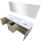 Lexora Lancy 72" W x 20" D Rustic Acacia Double Bath Vanity Marble Top and 70" Mirror