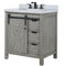 Lexora Marsyas 30" W x 22" D Ash Grey Bath Vanity Marble Countertop and Faucet Set