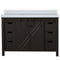 Lexora Marsyas 48" W x 22" D Brown Bath Vanity and Marble Countertop