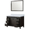 Lexora Marsyas 48" W x 22" D Brown Bath Vanity Marble Countertop and 44" Mirror