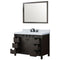 Lexora Marsyas 48" W x 22" D Brown Bath Vanity Marble Countertop with Faucet Set and 44" Mirror