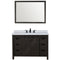 Lexora Marsyas 48" W x 22" D Brown Bath Vanity Marble Countertop with Faucet Set and 44" Mirror