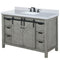 Lexora Marsyas 48" W x 22" D Ash Grey Bath Vanity Marble Countertop and Faucet Set