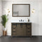 Lexora Marsyas 48" W x 22" D Rustic Brown Bath Vanity Marble Countertop and 44" Mirror