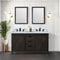 Lexora Marsyas 60" W x 22" D Brown Double Bath Vanity with Marble Countertop