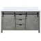 Lexora Marsyas 60" W x 22" D Ash Grey Double Bath Vanity with Marble Countertop