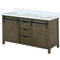 Lexora Marsyas 60" W x 22" D Rustic Brown Double Bath Vanity and Marble Countertop