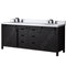 Lexora Marsyas 80" W x 22" D Brown Double Bath Vanity Marble Countertop and Faucet Set