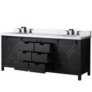 Lexora Marsyas 80" W x 22" D Brown Double Bath Vanity Marble Countertop and Faucet Set