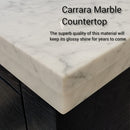 Lexora Norwalk 48 in W x 22 in D Single Bath Vanity and Carrara Marble Top