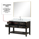 Lexora Norwalk 48 in W x 22 in D Single Bath Vanity with Carrara Marble Top and Faucet Set