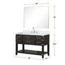 Lexora Norwalk 48 in W x 22 in D Single Bath Vanity with Carrara Marble Top and 46 in Mirror