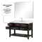 Lexora Norwalk 48 in W x 22 in D Single Bath Vanity with Carrara Marble Top Faucet Set and 46 in Mirror