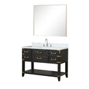 Lexora Norwalk 48 in W x 22 in D Single Bath Vanity with Carrara Marble Top Faucet Set and 46 in Mirror