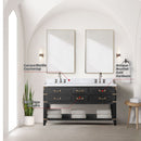 Lexora Norwalk 60 in W x 22 in D Double Bath Vanity and Carrara Marble Top