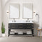 Lexora Norwalk 60 in W x 22 in D Double Bath Vanity with Carrara Marble Top and Faucet Set