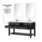 Lexora Norwalk 60 in W x 22 in D Double Bath Vanity with Carrara Marble Top and 28 in Mirrors