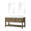 Lexora Norwalk 60 in W x 22 in D Double Bath Vanity with Carrara Marble Top and 28 in Mirrors