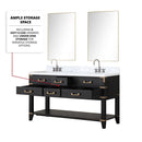 Lexora Norwalk 60 in W x 22 in D Double Bath Vanity with Carrara Marble Top Faucet Set and 28 in Mirrors