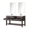 Lexora Norwalk 60 in W x 22 in D Double Bath Vanity with Carrara Marble Top Faucet Set and 28 in Mirrors