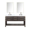 Lexora Norwalk 60 in W x 22 in D Double Bath Vanity with Carrara Marble Top Faucet Set and 28 in Mirrors