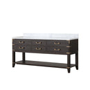 Lexora Norwalk 72 in W x 22 in D Double Bath Vanity and Carrara Marble Top