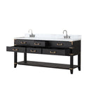 Lexora Norwalk 72 in W x 22 in D Double Bath Vanity with Carrara Marble Top and Faucet Set