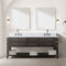 Lexora Norwalk 80 in W x 22 in D Double Bath Vanity and Carrara Marble Top