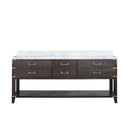 Lexora Norwalk 80 in W x 22 in D Double Bath Vanity and Carrara Marble Top