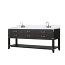 Lexora Norwalk 80 in W x 22 in D Double Bath Vanity with Carrara Marble Top and Faucet Set