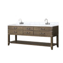 Lexora Norwalk 80 in W x 22 in D Double Bath Vanity with Carrara Marble Top and Faucet Set