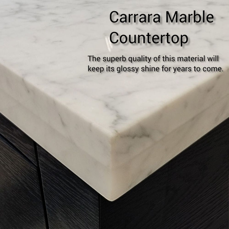 Lexora Norwalk 84 in W x 22 in D Double Bath Vanity and Carrara Marble Top