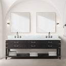 Lexora Norwalk 84 in W x 22 in D Double Bath Vanity and Carrara Marble Top