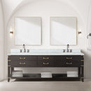 Lexora Norwalk 84 in W x 22 in D Double Bath Vanity and Carrara Marble Top