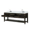 Lexora Norwalk 84 in W x 22 in D Double Bath Vanity with Carrara Marble Top and Faucet Set