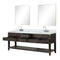 Lexora Norwalk 84 in W x 22 in D Double Bath Vanity with Carrara Marble Top Faucet Set and 36 in Mirrors