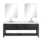 Lexora Norwalk 84 in W x 22 in D Double Bath Vanity with Carrara Marble Top Faucet Set and 36 in Mirrors