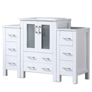 Lexora Volez 48" W x 18.25" D Single Bath Vanity with Side Cabinets and White Ceramic Top