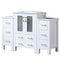 Lexora Volez 48" W x 18.25" D Single Bath Vanity with Side Cabinets and White Ceramic Top