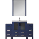 Lexora Volez 54" W x 18.25" D Single Bath Vanity with Side Cabinets with White Ceramic Top and Faucet Set