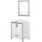 Lexora Ziva 30" W x 22" D Bath Vanity with White Quartz Top and 28" Mirror