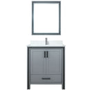 Lexora Ziva 30" W x 22" D Bath Vanity with White Quartz Top and Faucet Set