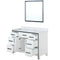 Lexora Ziva 48" W x 22" D Bath Vanity with White Quartz Top and 34" Mirror