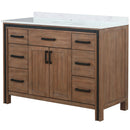 Lexora Ziva 48" W x 22" D Bath Vanity and White Quartz Top