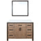 Lexora Ziva 48" W x 22" D Bath Vanity with White Quartz Top and 34" Mirror