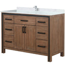 Lexora Ziva 48" W x 22" D Bath Vanity with Cultured Marble Top and Faucet Set