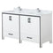 Lexora Ziva 60" W x 22" D Double Bath Vanity with White Quartz Top and Faucet Set