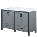 Lexora Ziva 60" W x 22" D Double Bath Vanity and White Quartz Top